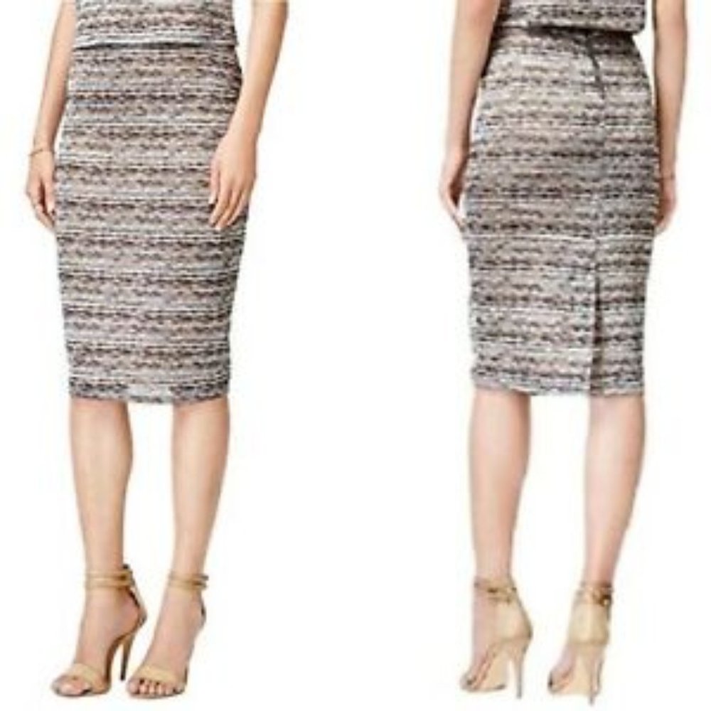 Bar III Texured Wave Pencil Skirt Size M